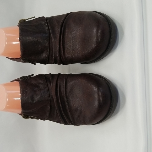 Baretraps SZ 9M Rosamund Ankle Boots Booties Heeled Brown Side Zip Vegan - Picture 4 of 11